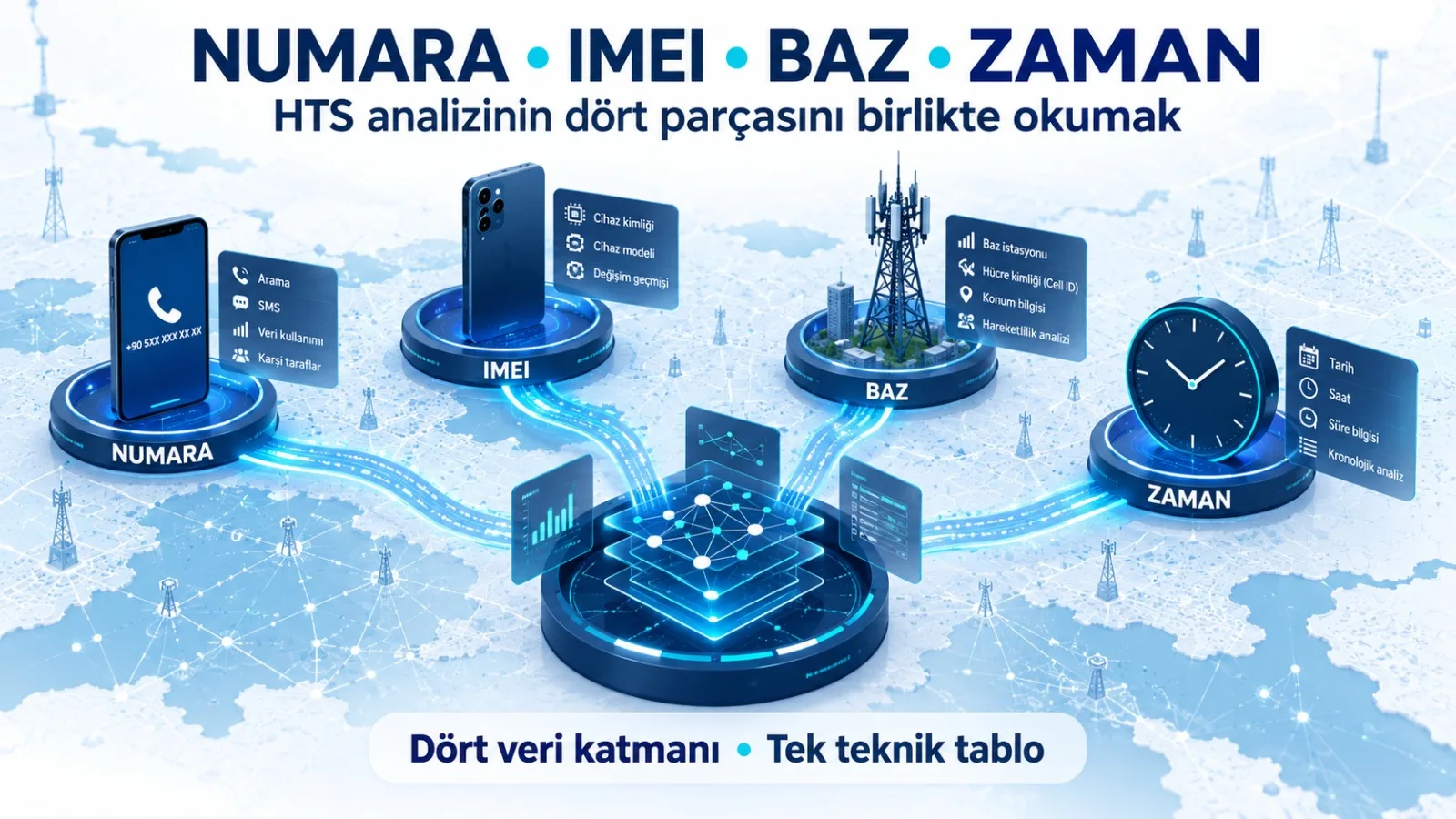 Numara, IMEI, Baz, Zaman: HTS Analizinin Dört Parçasını Birlikte Okumak